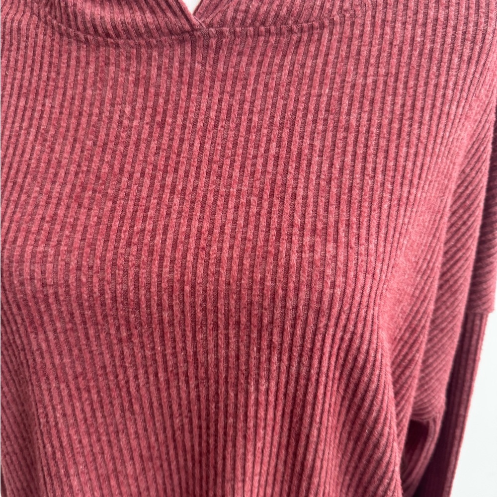 Freely Rust Colored Ribbed Hoodie - Picture 2 of 7